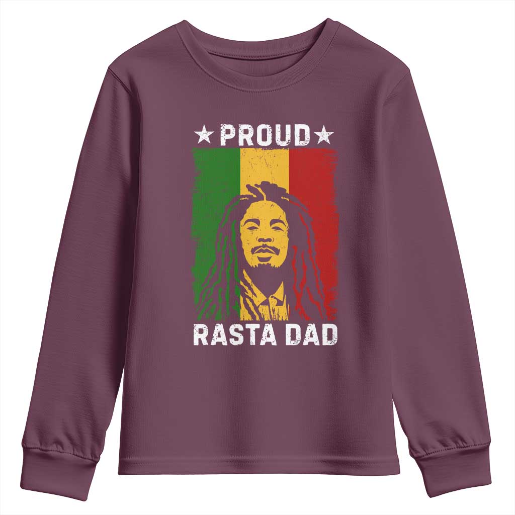 Proud Rasta Dad Youth Sweatshirt Rastafarian Jamaica Father's Day - Wonder Print Shop