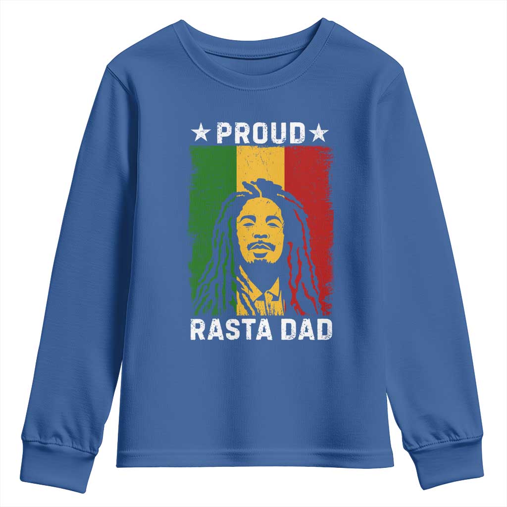 Proud Rasta Dad Youth Sweatshirt Rastafarian Jamaica Father's Day - Wonder Print Shop