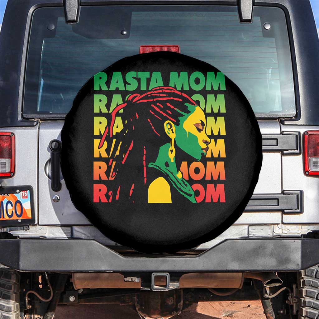 Rasta Mom Spare Tire Cover Jamaican Black Girls Flag Dreadlocks - Wonder Print Shop