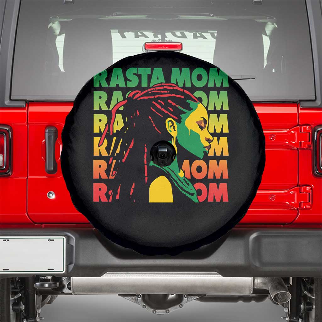 Rasta Mom Spare Tire Cover Jamaican Black Girls Flag Dreadlocks - Wonder Print Shop