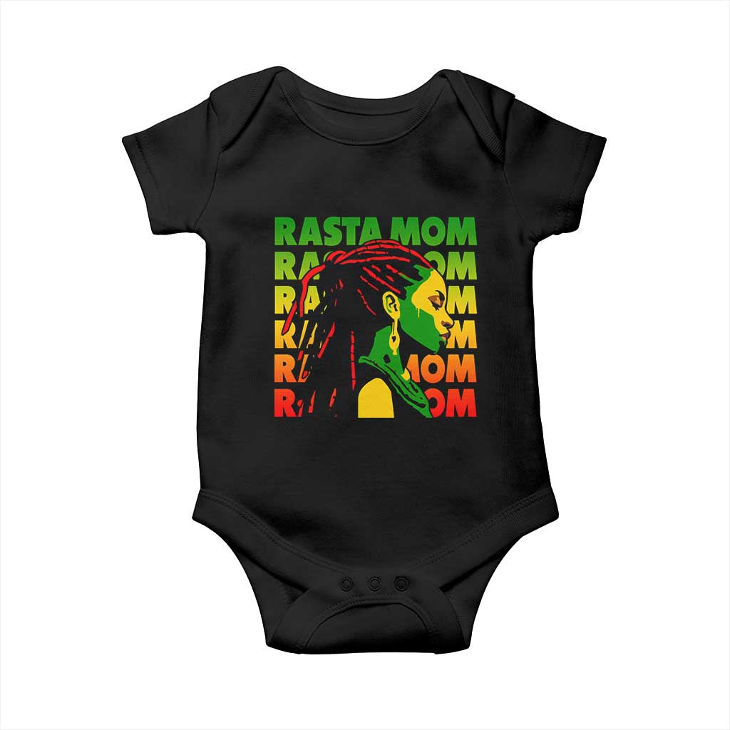 Rasta Mom Baby Onesie Jamaican Black Girls Flag Dreadlocks - Wonder Print Shop