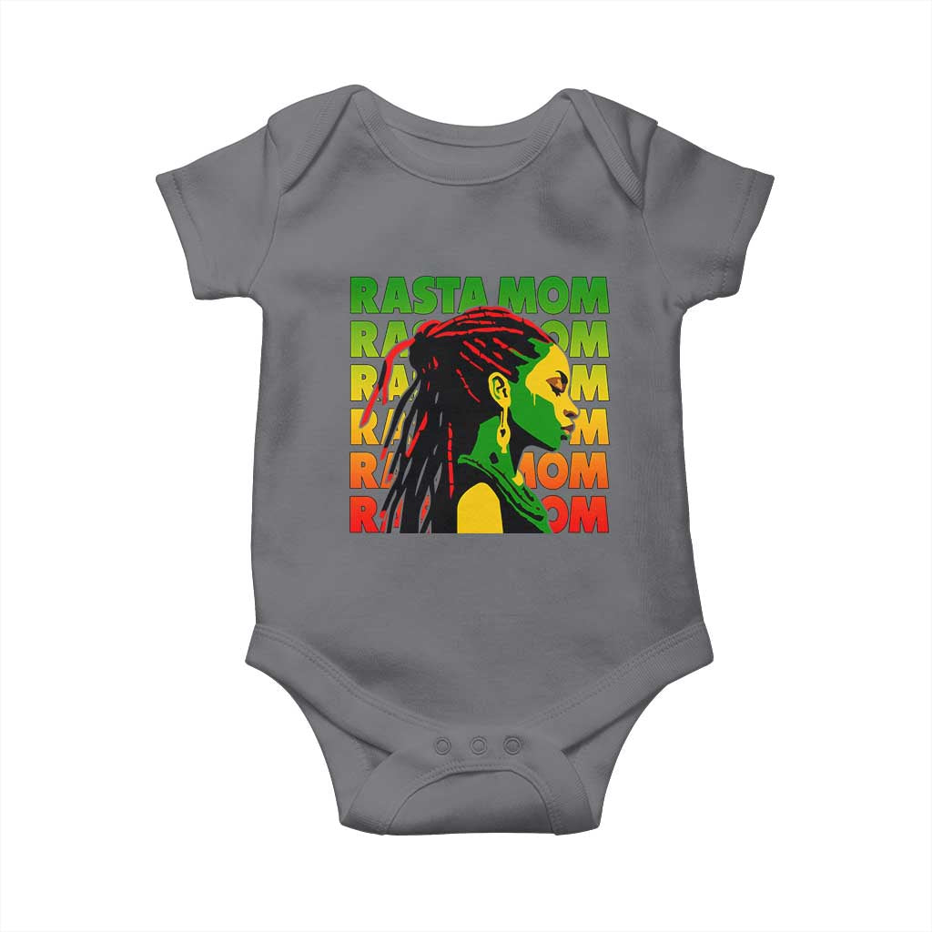 Rasta Mom Baby Onesie Jamaican Black Girls Flag Dreadlocks - Wonder Print Shop