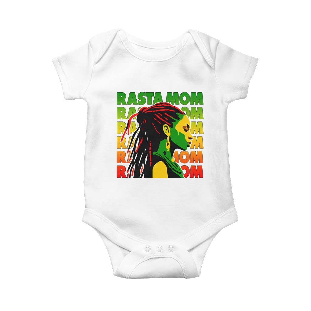 Rasta Mom Baby Onesie Jamaican Black Girls Flag Dreadlocks - Wonder Print Shop