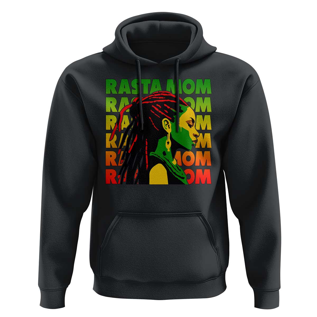 Rasta Mom Hoodie Jamaican Black Girls Flag Dreadlocks - Wonder Print Shop