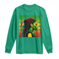 Rasta Mom Long Sleeve Shirt Jamaican Black Girls Flag Dreadlocks - Wonder Print Shop