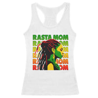 Rasta Mom Racerback Tank Top Jamaican Black Girls Flag Dreadlocks - Wonder Print Shop