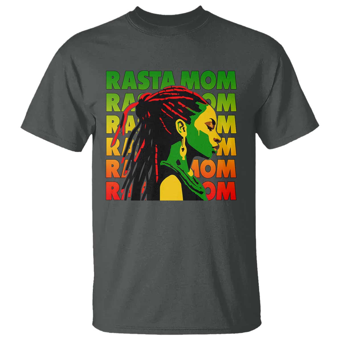 Rasta Mom T Shirt Jamaican Black Girls Flag Dreadlocks - Wonder Print Shop