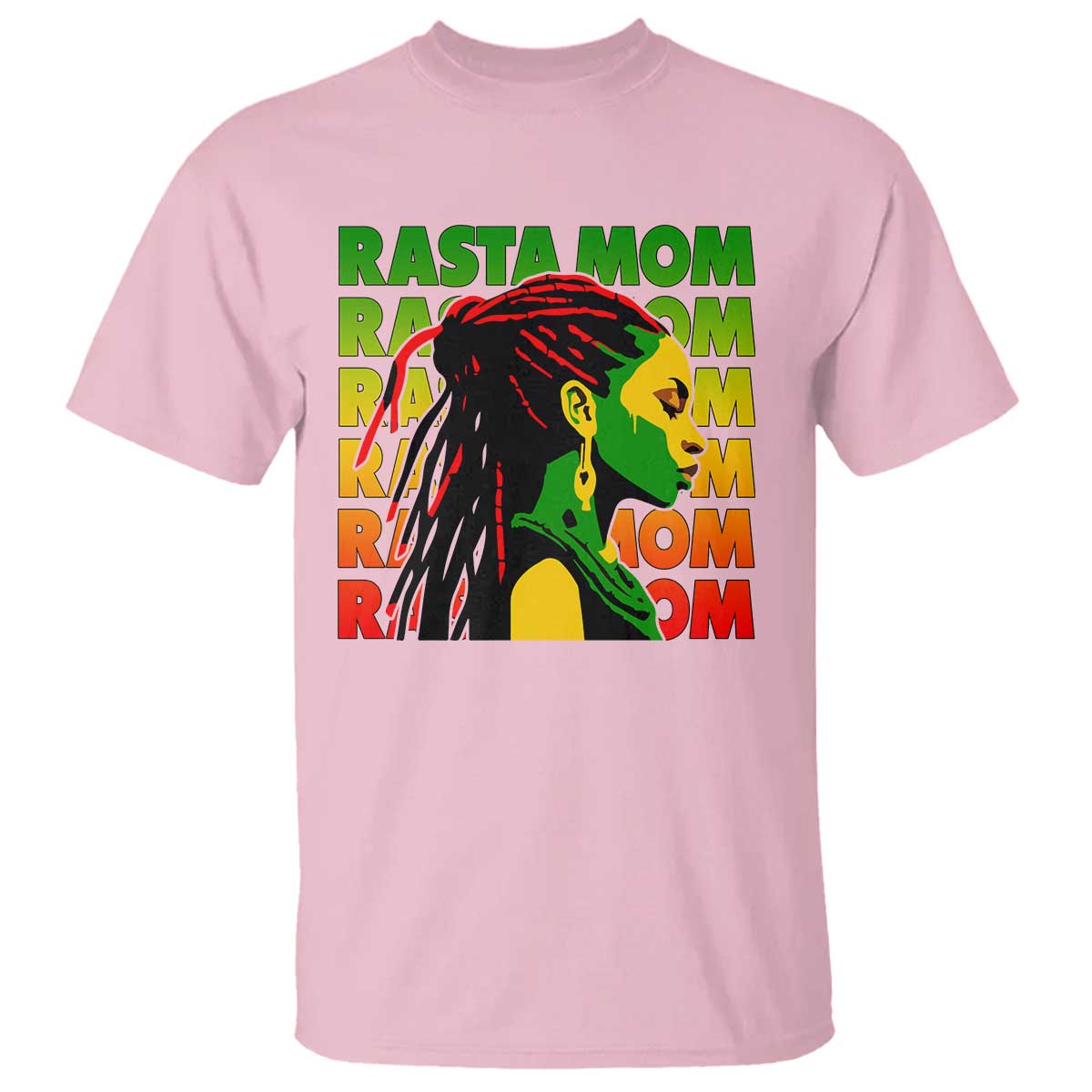 Rasta Mom T Shirt Jamaican Black Girls Flag Dreadlocks - Wonder Print Shop