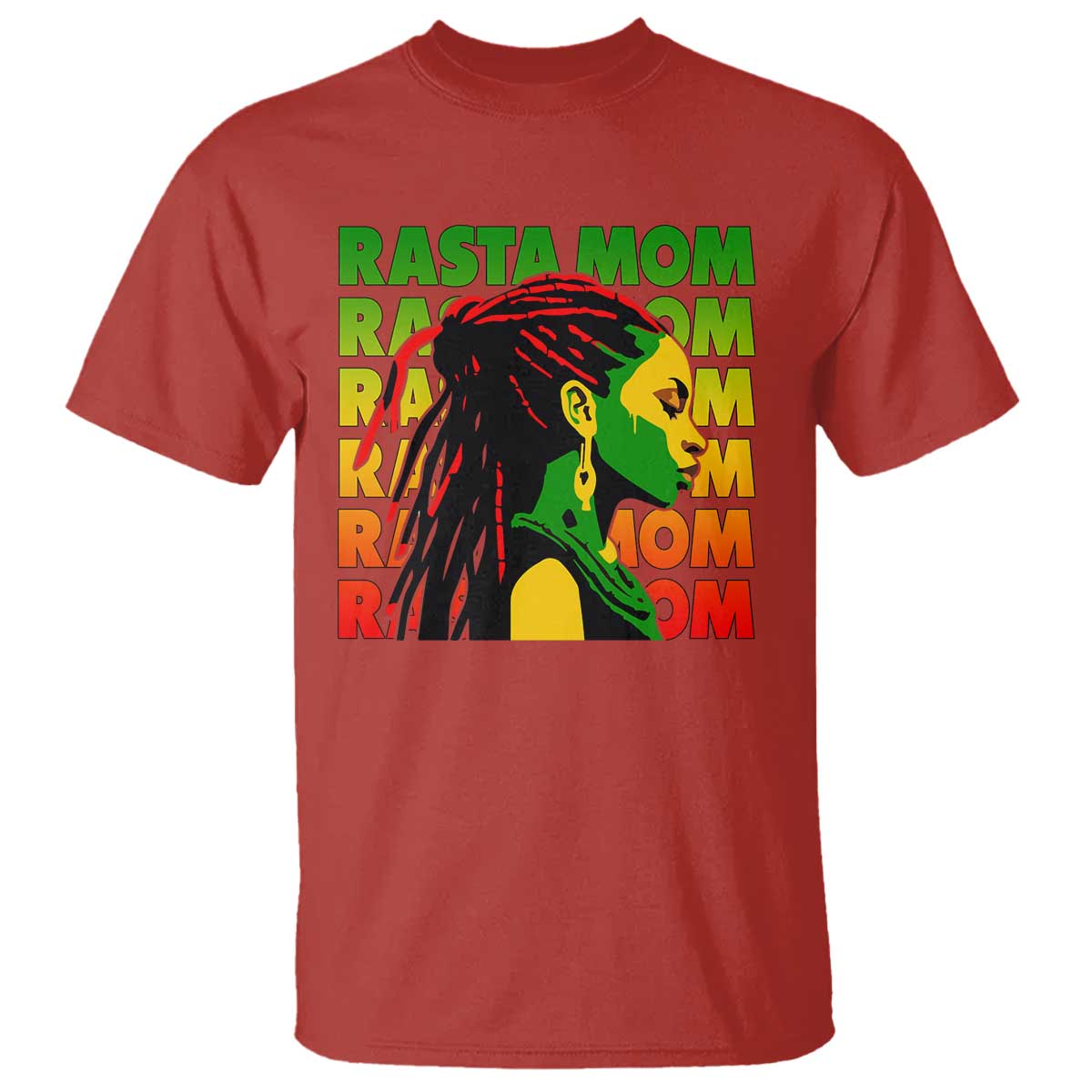 Rasta Mom T Shirt Jamaican Black Girls Flag Dreadlocks - Wonder Print Shop