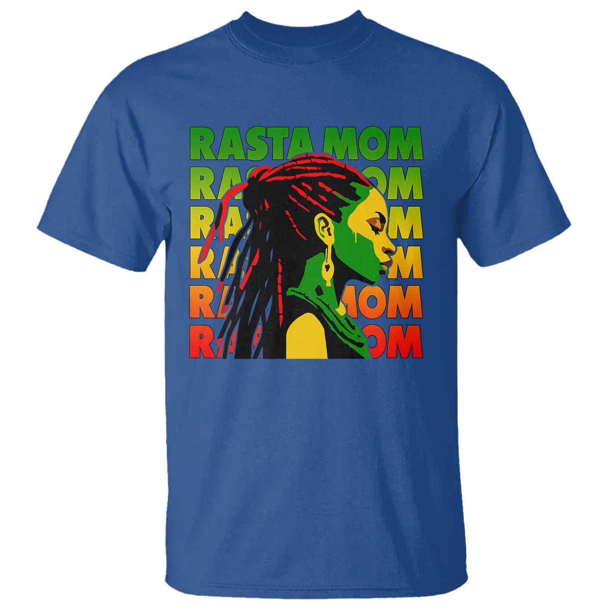 Rasta Mom T Shirt Jamaican Black Girls Flag Dreadlocks - Wonder Print Shop