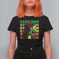 Rasta Mom T Shirt For Women Jamaican Black Girls Flag Dreadlocks - Wonder Print Shop