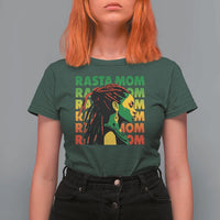 Rasta Mom T Shirt For Women Jamaican Black Girls Flag Dreadlocks - Wonder Print Shop