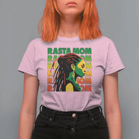 Rasta Mom T Shirt For Women Jamaican Black Girls Flag Dreadlocks - Wonder Print Shop