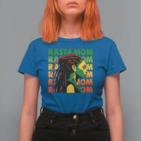 Rasta Mom T Shirt For Women Jamaican Black Girls Flag Dreadlocks - Wonder Print Shop