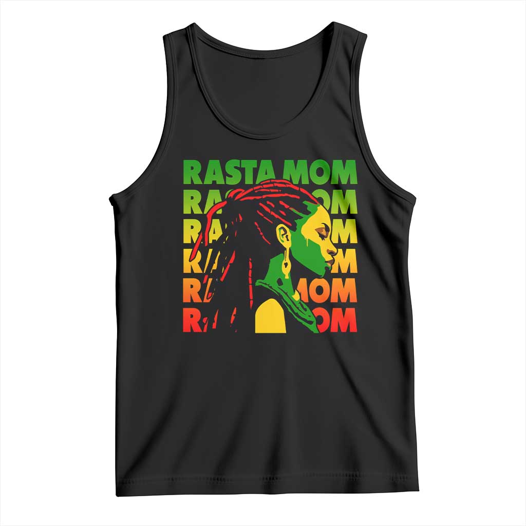 Rasta Mom Tank Top Jamaican Black Girls Flag Dreadlocks - Wonder Print Shop