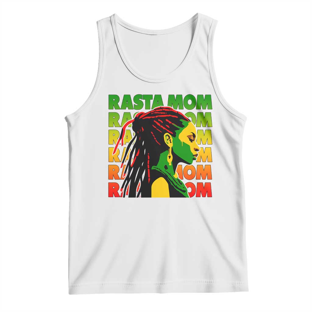 Rasta Mom Tank Top Jamaican Black Girls Flag Dreadlocks - Wonder Print Shop