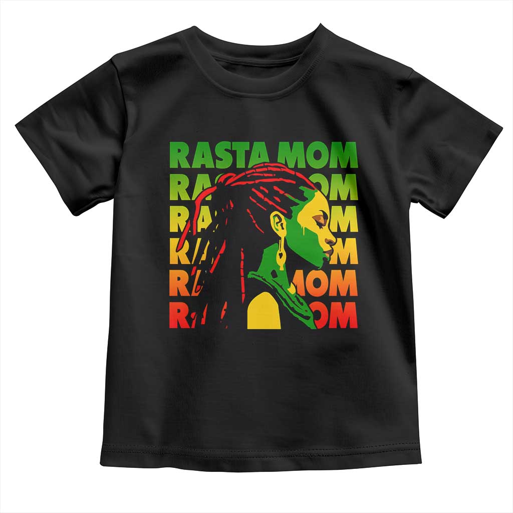 Rasta Mom Toddler T Shirt Jamaican Black Girls Flag Dreadlocks - Wonder Print Shop