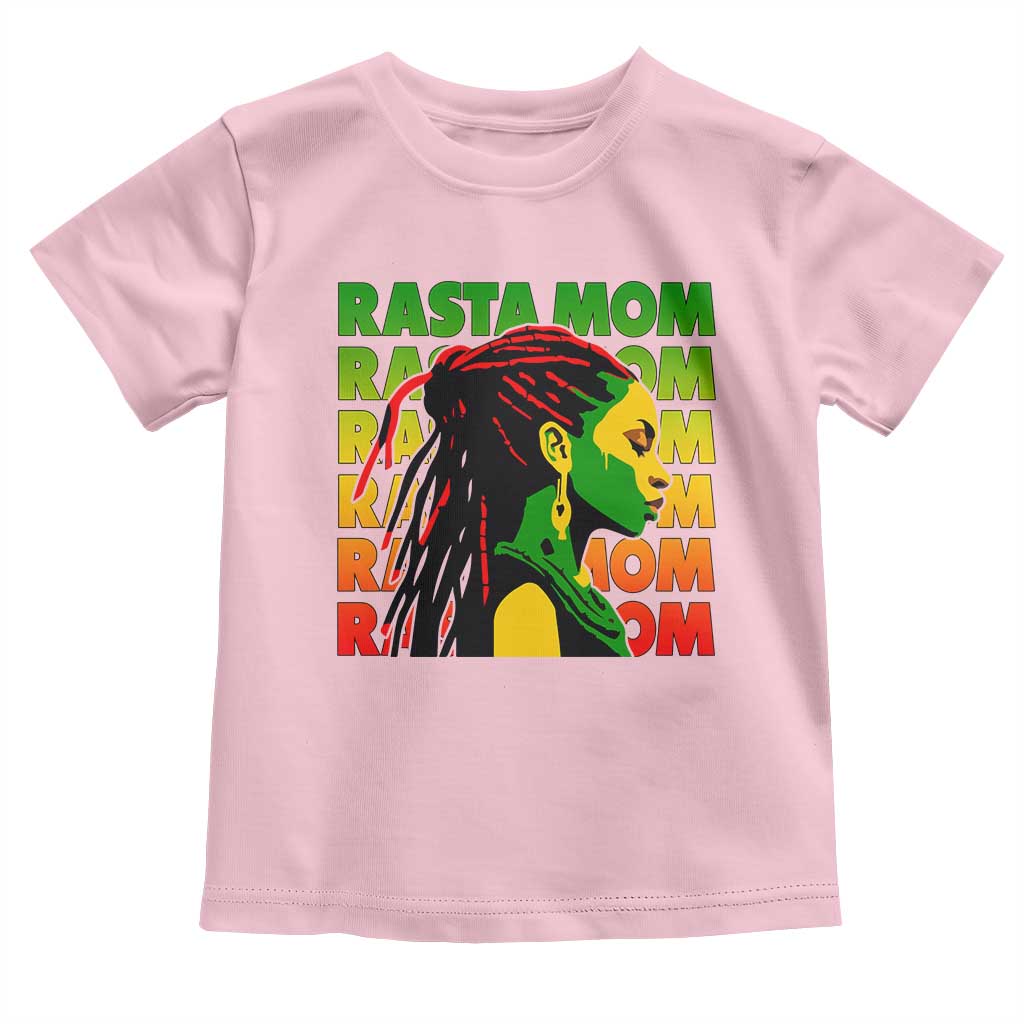 Rasta Mom Toddler T Shirt Jamaican Black Girls Flag Dreadlocks - Wonder Print Shop