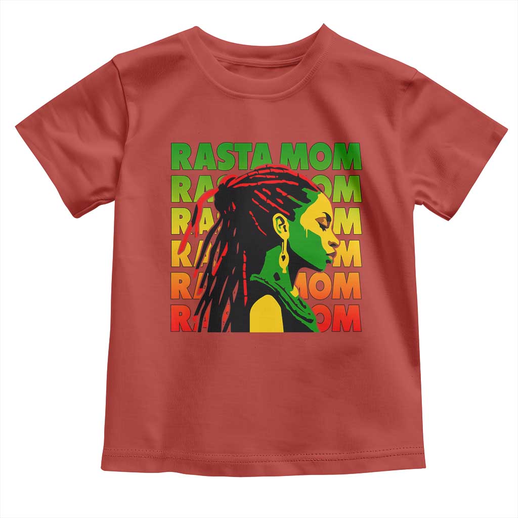 Rasta Mom Toddler T Shirt Jamaican Black Girls Flag Dreadlocks - Wonder Print Shop