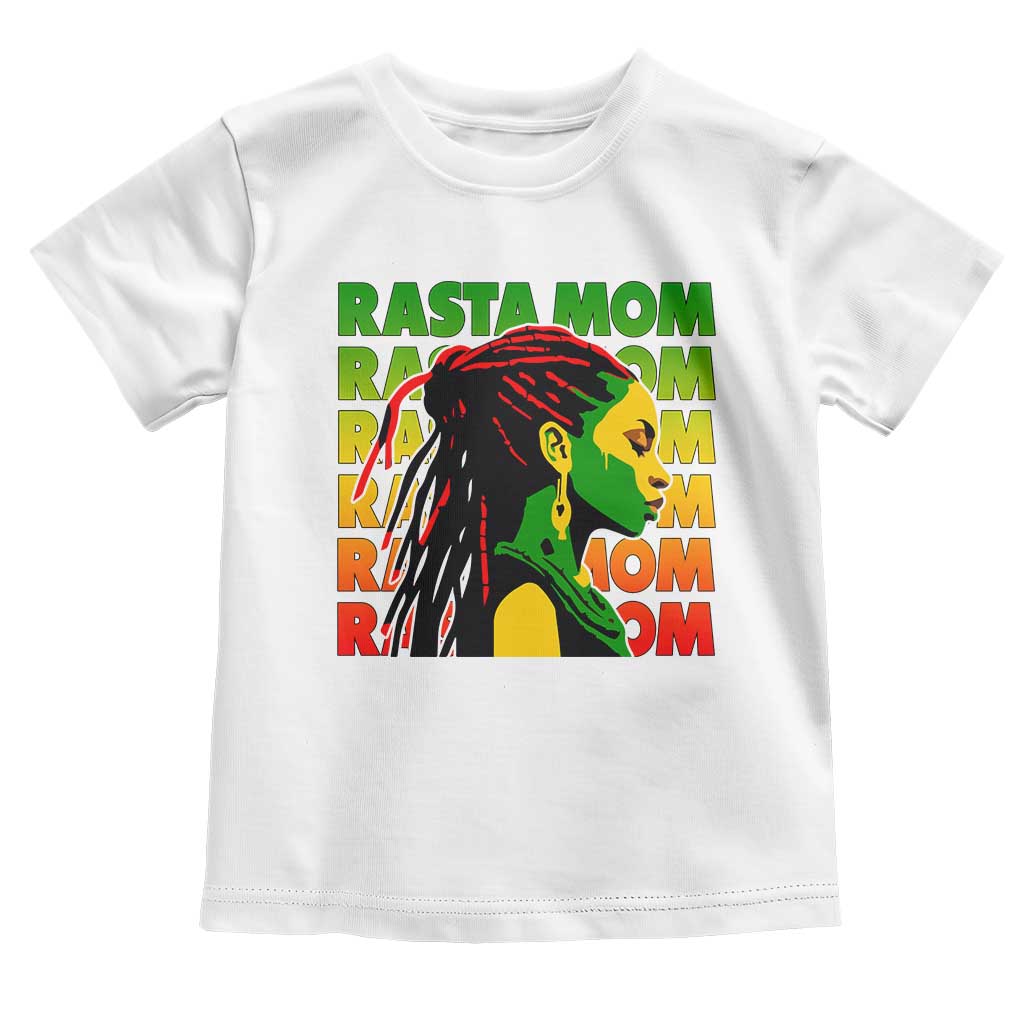 Rasta Mom Toddler T Shirt Jamaican Black Girls Flag Dreadlocks - Wonder Print Shop