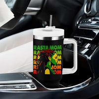 Rasta Mom Tumbler With Handle Jamaican Black Girls Flag Dreadlocks - Wonder Print Shop