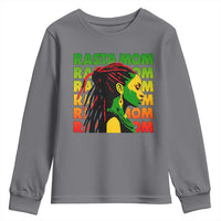 Rasta Mom Youth Sweatshirt Jamaican Black Girls Flag Dreadlocks - Wonder Print Shop