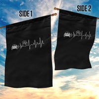 4x4 Off Road Car Riding Vintage Pet Paw Heartbeat Garden Flag - Wonder Print Shop