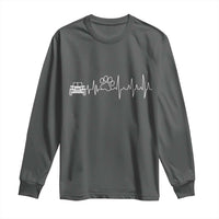 4x4 Off Road Car Riding Vintage Pet Paw Heartbeat Long Sleeve Shirt - Wonder Print Shop