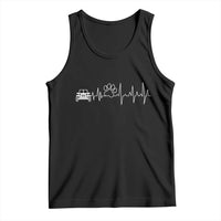 4x4 Off Road Car Riding Vintage Pet Paw Heartbeat Tank Top - Wonder Print Shop