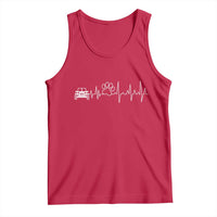 4x4 Off Road Car Riding Vintage Pet Paw Heartbeat Tank Top - Wonder Print Shop