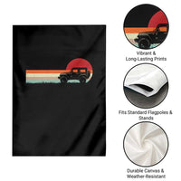 Off Road QUAD ATV Car Vintage Retro Sunset Garden Flag - Wonder Print Shop