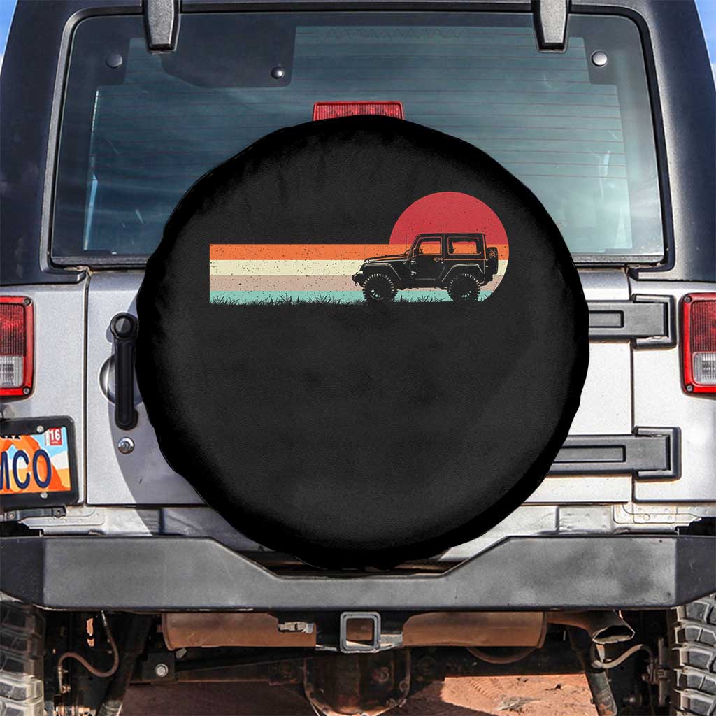 Off Road QUAD ATV Car Vintage Retro Sunset Spare Tire Cover - Wonder Print Shop