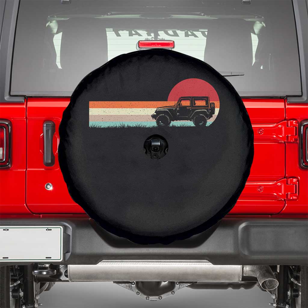 Off Road QUAD ATV Car Vintage Retro Sunset Spare Tire Cover - Wonder Print Shop