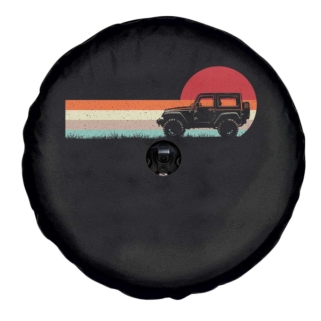 Off Road QUAD ATV Car Vintage Retro Sunset Spare Tire Cover - Wonder Print Shop