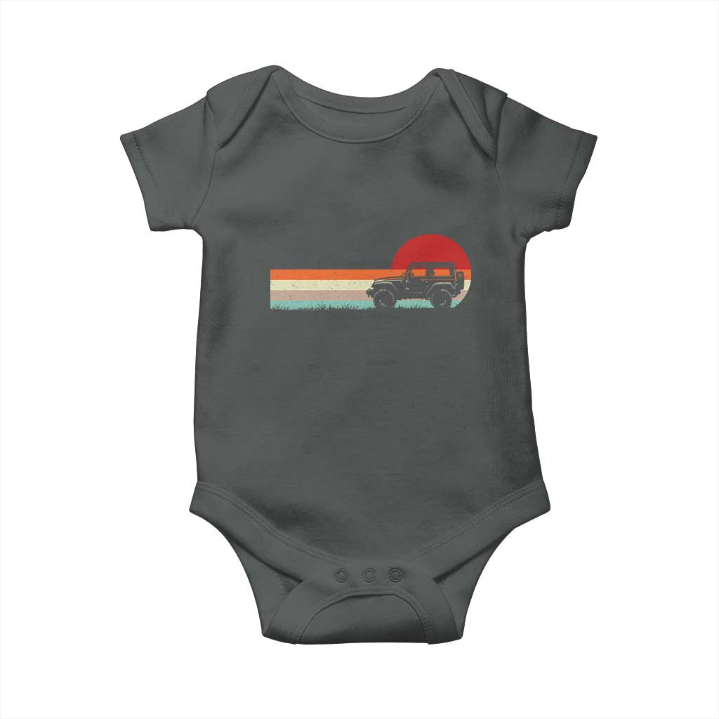 Off Road QUAD ATV Car Vintage Retro Sunset Baby Onesie - Wonder Print Shop