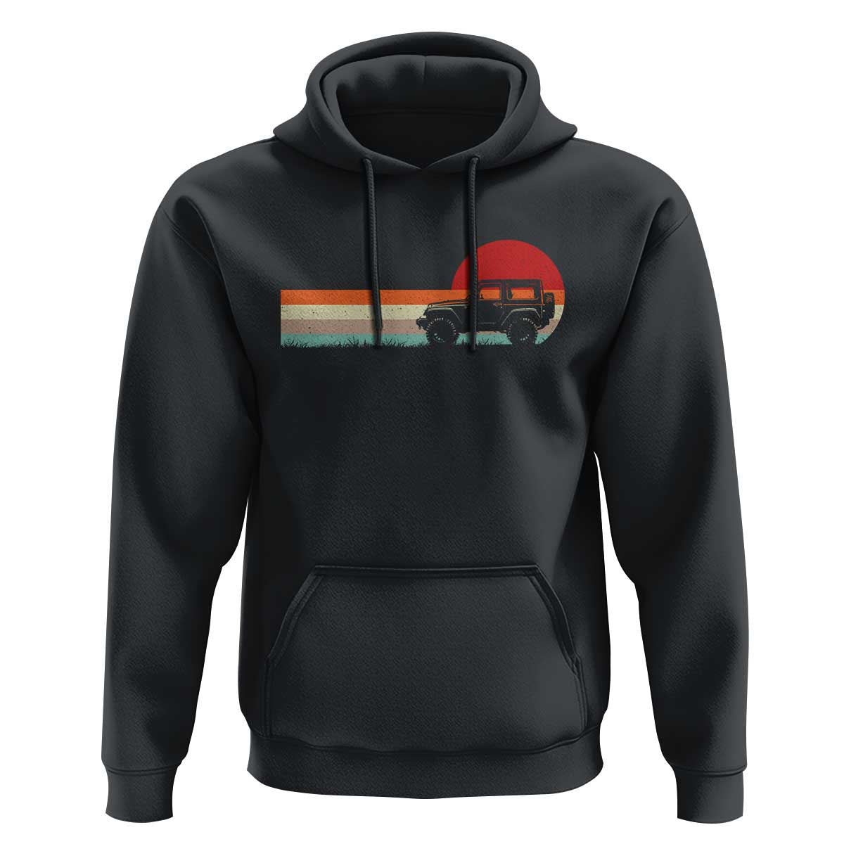 Off Road QUAD ATV Car Vintage Retro Sunset Hoodie - Wonder Print Shop