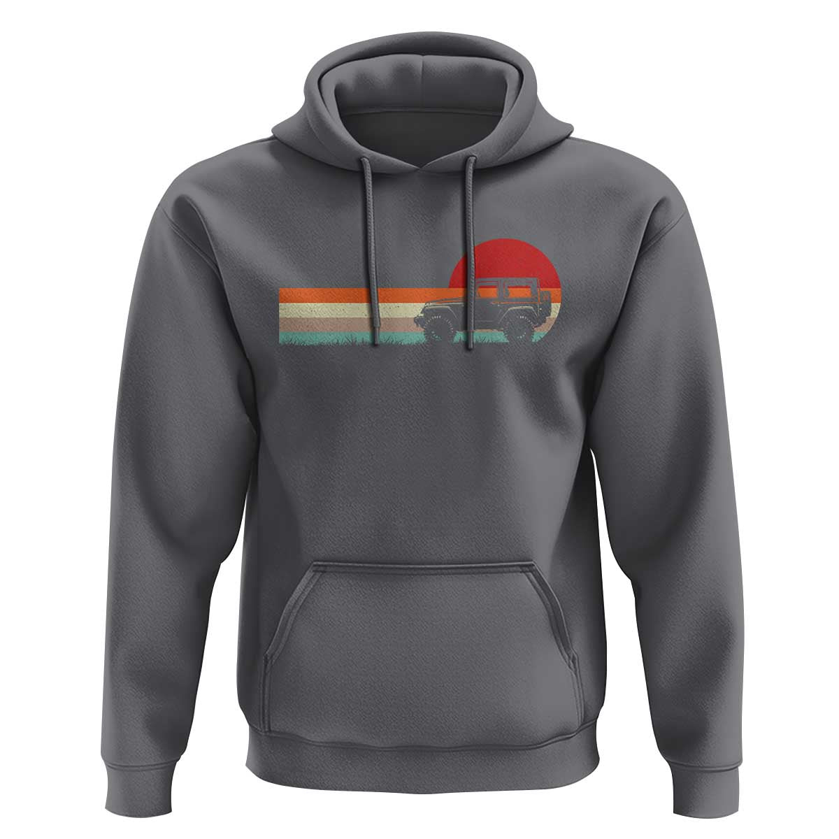 Off Road QUAD ATV Car Vintage Retro Sunset Hoodie - Wonder Print Shop