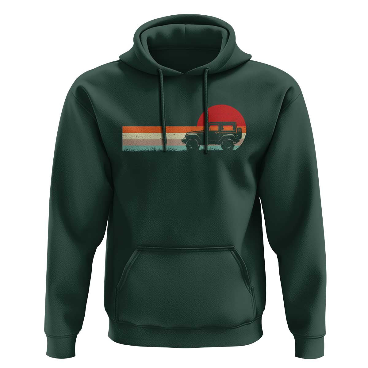 Off Road QUAD ATV Car Vintage Retro Sunset Hoodie - Wonder Print Shop