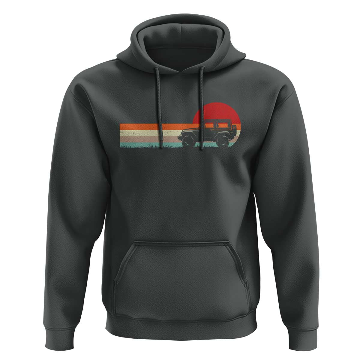 Off Road QUAD ATV Car Vintage Retro Sunset Hoodie - Wonder Print Shop