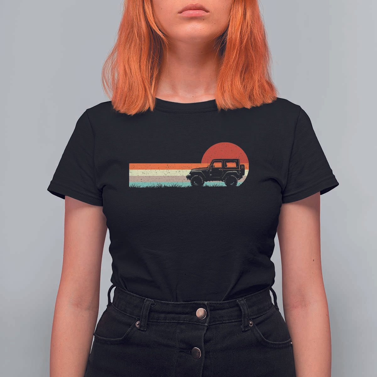 Off Road QUAD ATV Car Vintage Retro Sunset T Shirt For Women - Wonder Print Shop