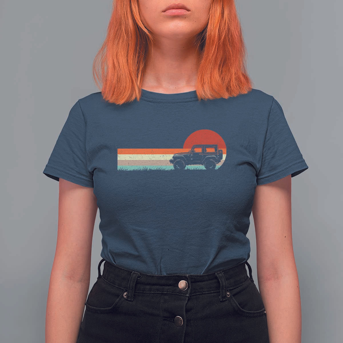 Off Road QUAD ATV Car Vintage Retro Sunset T Shirt For Women - Wonder Print Shop