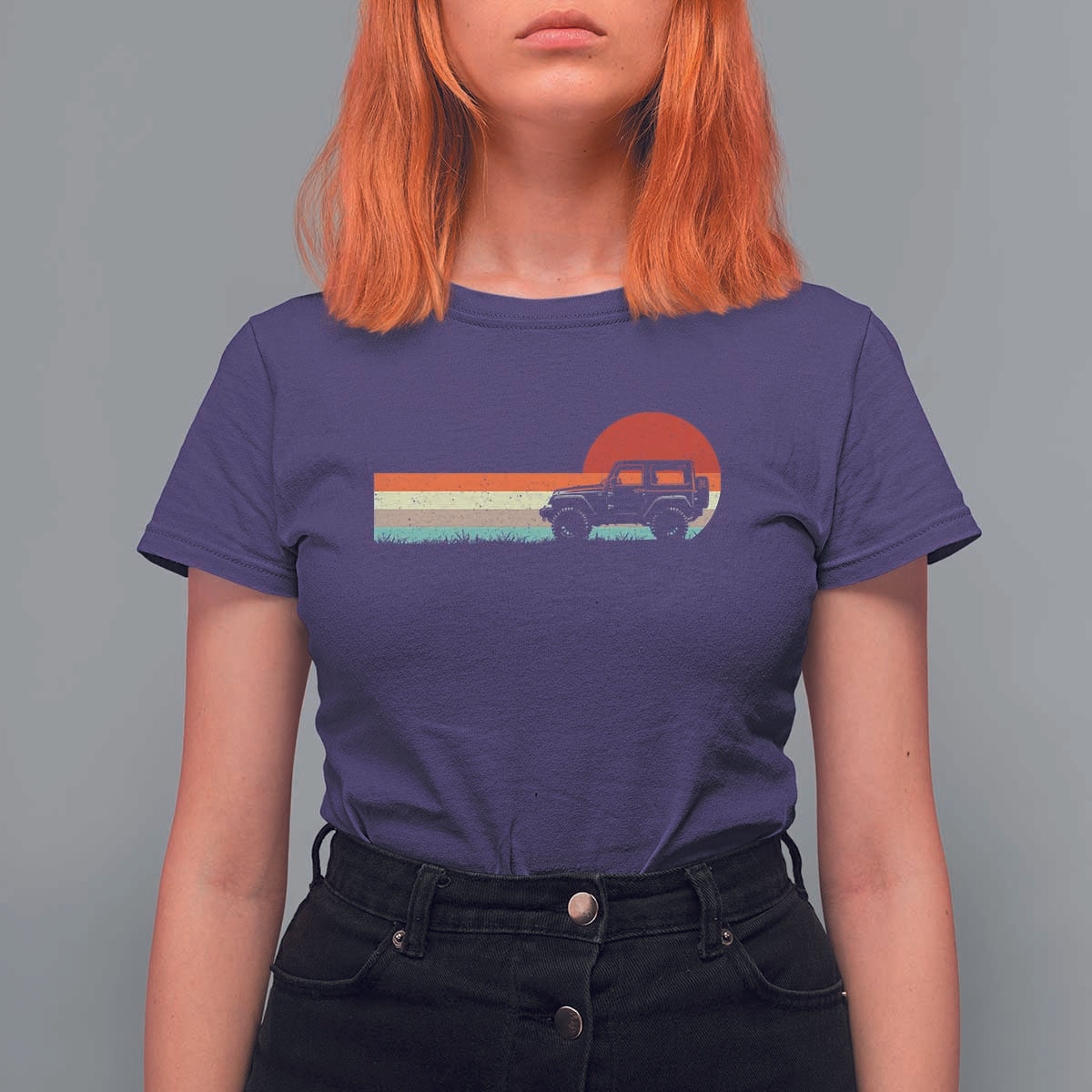 Off Road QUAD ATV Car Vintage Retro Sunset T Shirt For Women - Wonder Print Shop