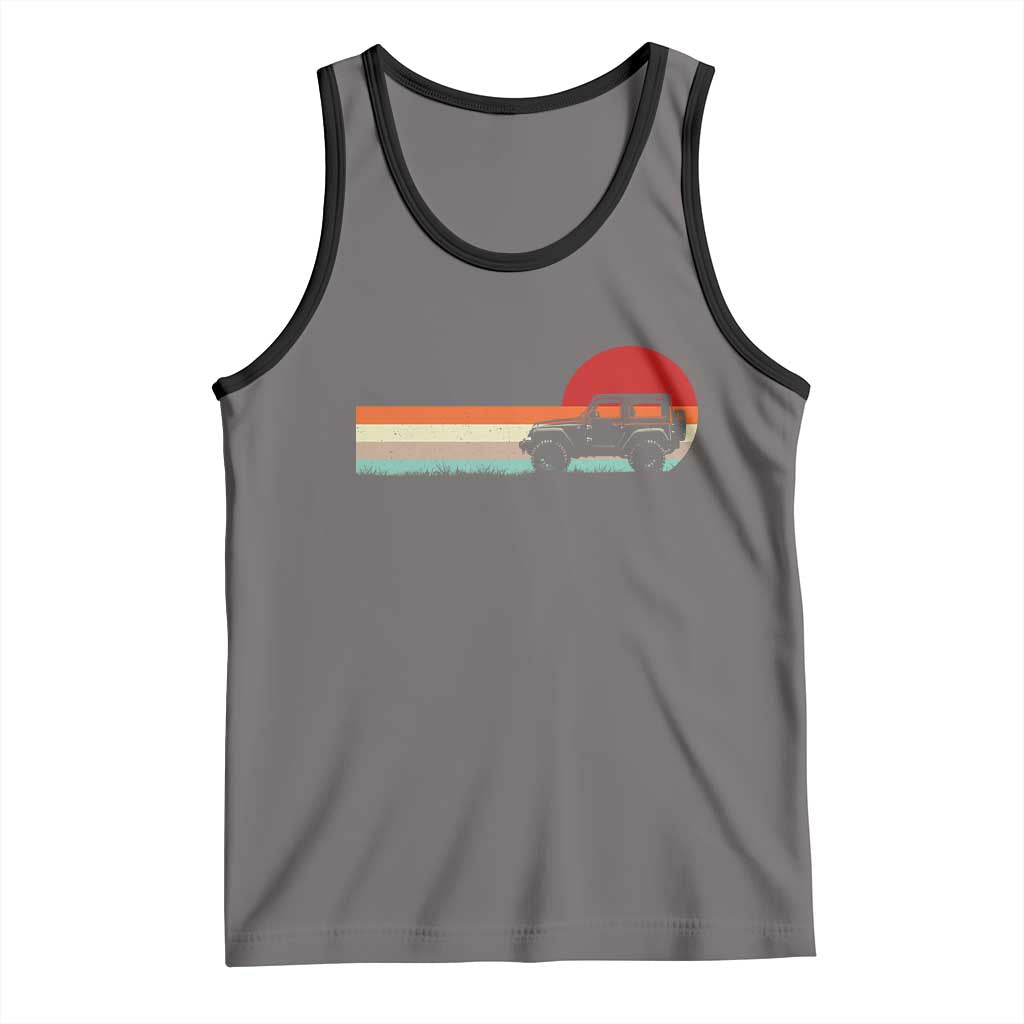 Off Road QUAD ATV Car Vintage Retro Sunset Tank Top - Wonder Print Shop