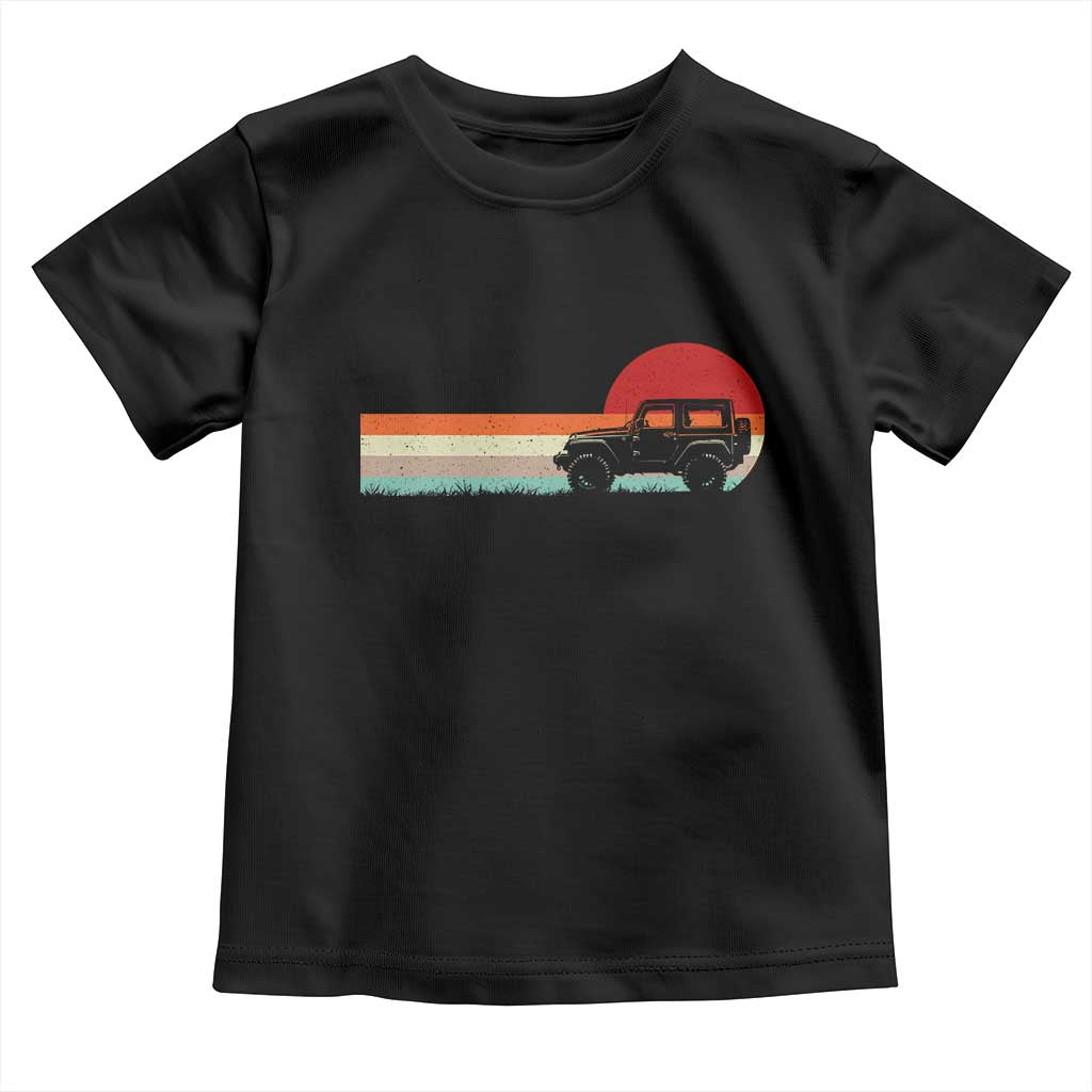 Off Road QUAD ATV Car Vintage Retro Sunset Toddler T Shirt - Wonder Print Shop