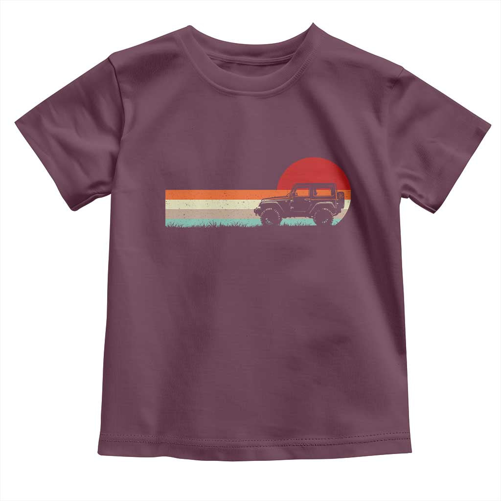 Off Road QUAD ATV Car Vintage Retro Sunset Toddler T Shirt - Wonder Print Shop