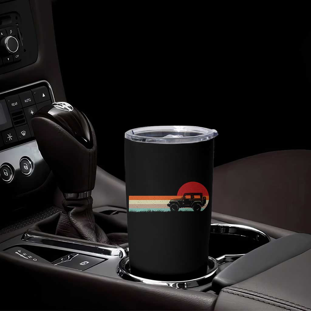 Off Road QUAD ATV Car Vintage Retro Sunset Tumbler Cup - Wonder Print Shop