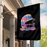 Funny Baseball Helmet Ice Cream Baseball Drip Garden Flag - Wonder Print Shop
