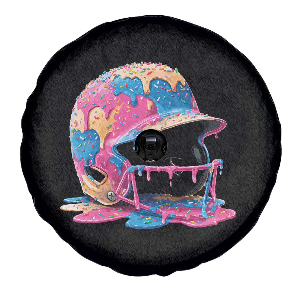 Funny Baseball Helmet Ice Cream Baseball Drip Spare Tire Cover - Wonder Print Shop