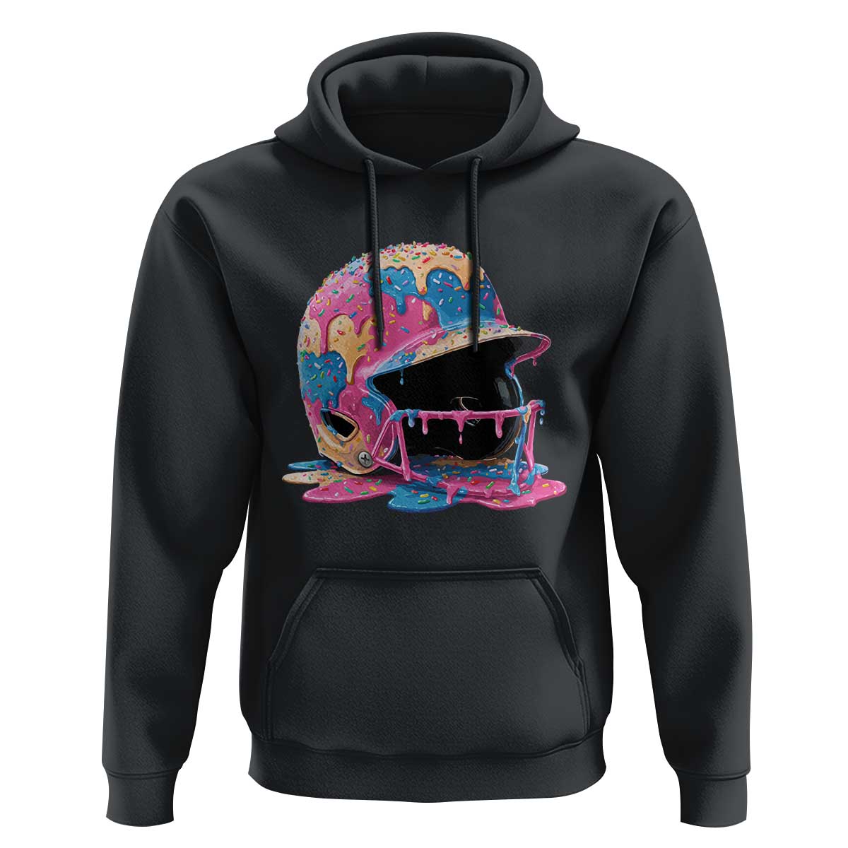 Funny Baseball Helmet Ice Cream Baseball Drip Hoodie - Wonder Print Shop