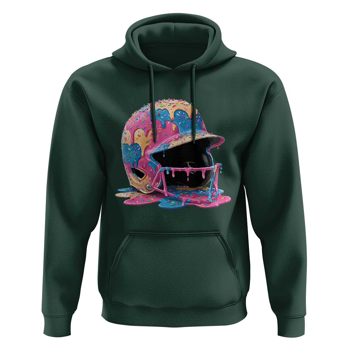 Funny Baseball Helmet Ice Cream Baseball Drip Hoodie - Wonder Print Shop